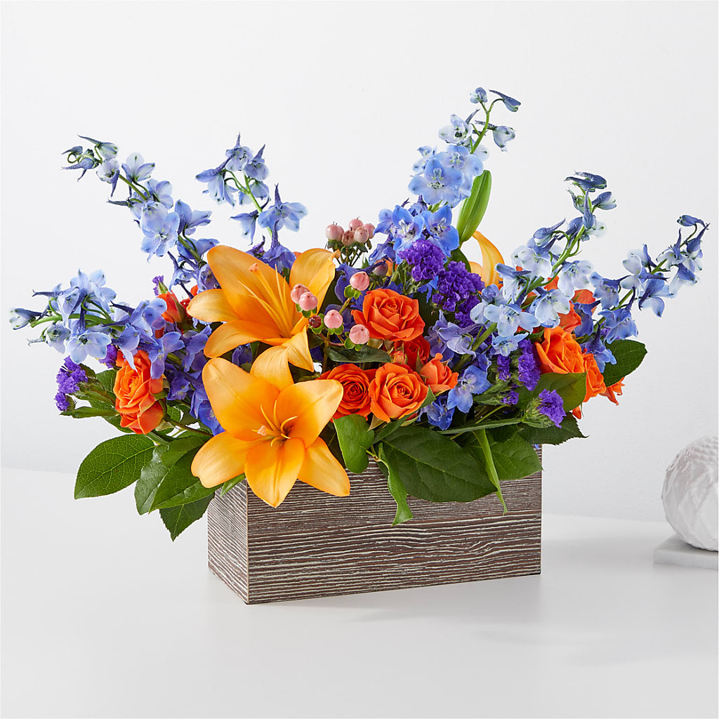 Radiant Citrus Box Bouquet – Colonial Nursery Garden Center, Ladysmith WI