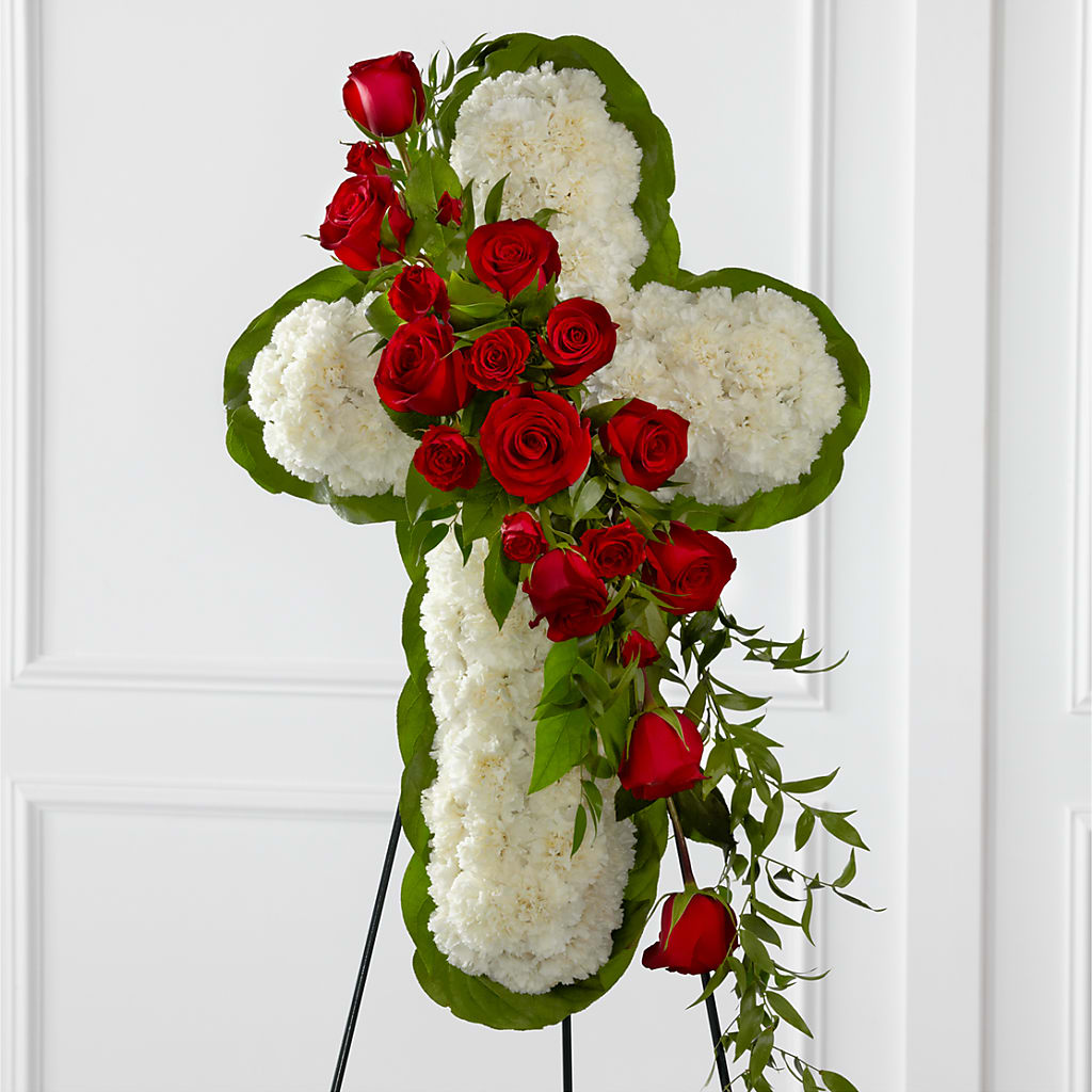 Floral Cross Easel – Colonial Nursery Garden Center, Ladysmith WI
