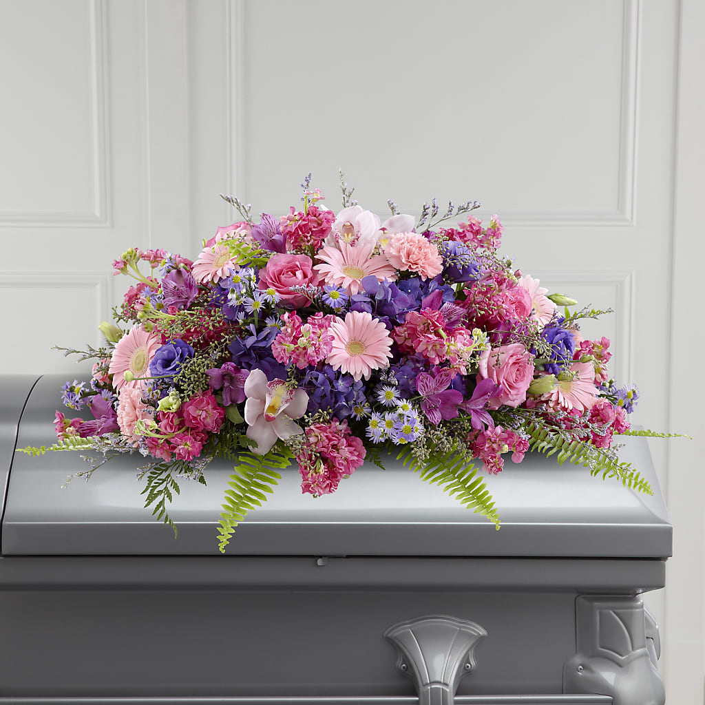 Glorious Garden Casket Spray – Colonial Nursery Garden Center, Ladysmith WI