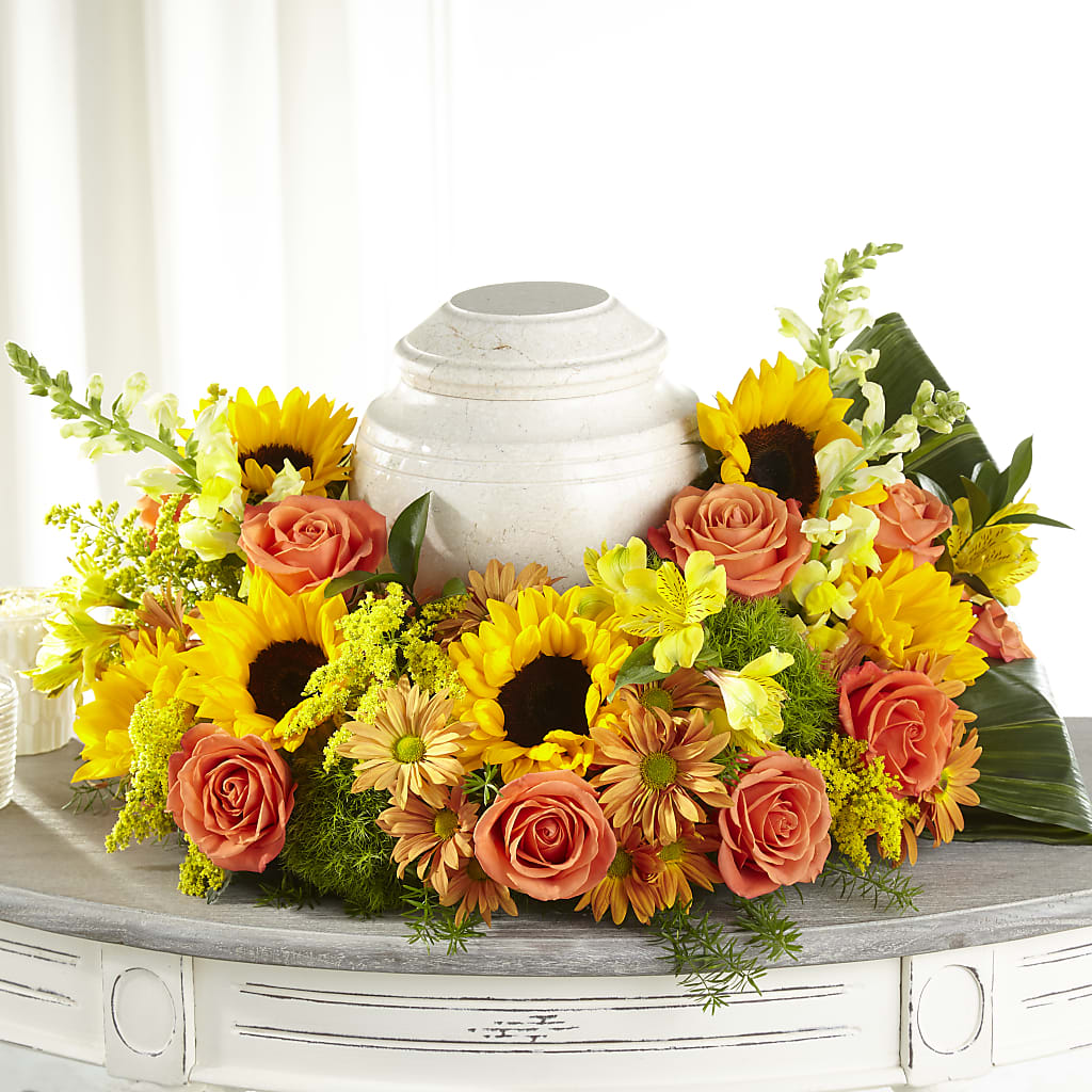 Faithful Sunflower Cremation Adornment – Colonial Nursery Garden Center, Ladysmith WI