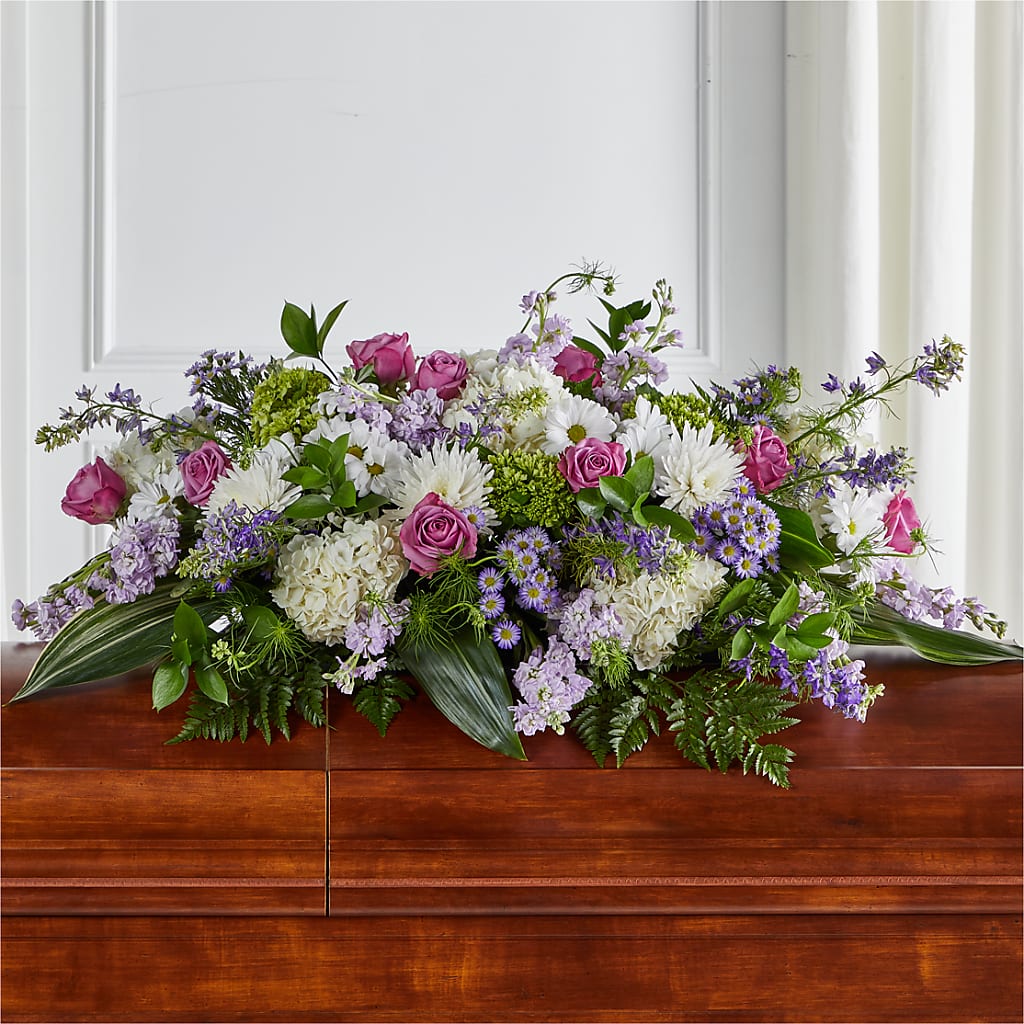 Meadows of Serenity Casket Spray – Colonial Nursery Garden Center, Ladysmith WI