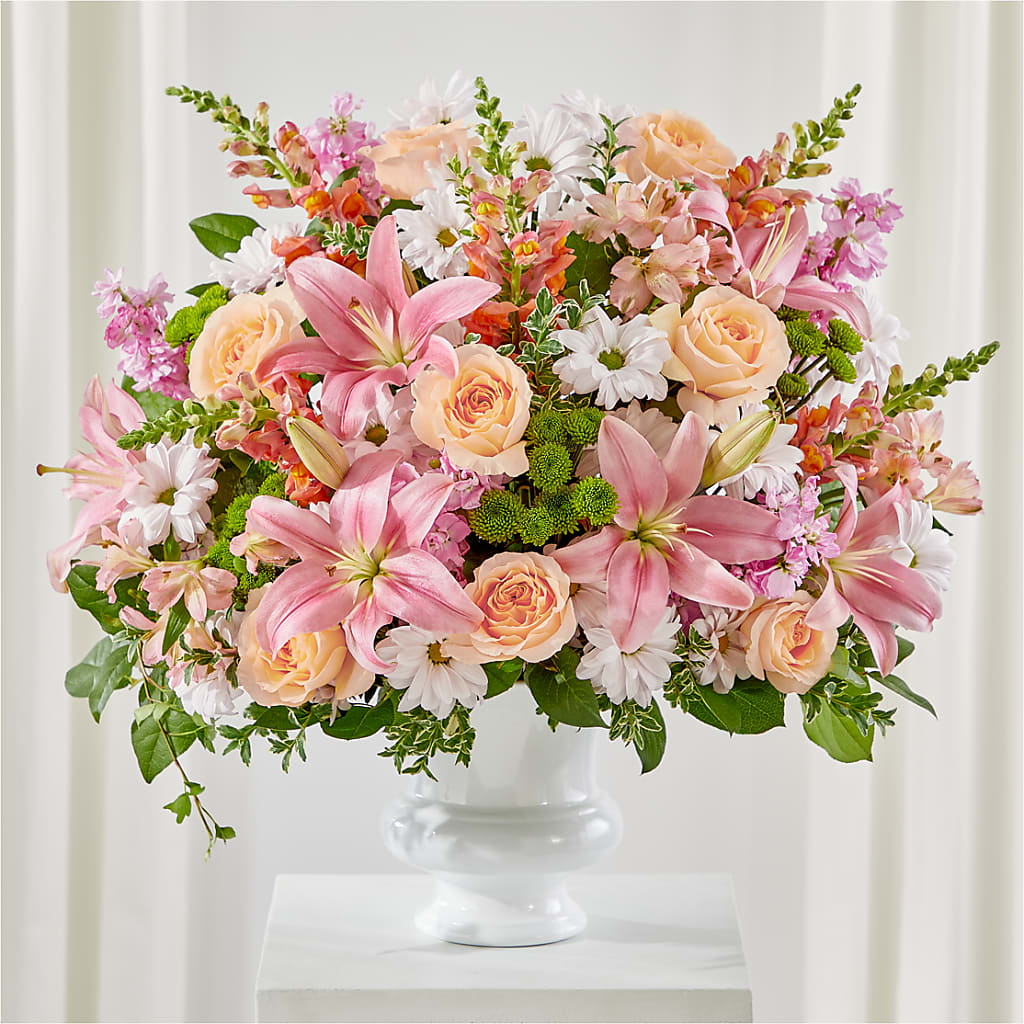 Heartfelt Gesture Urn Arrangement – Colonial Nursery Garden Center, Ladysmith WI