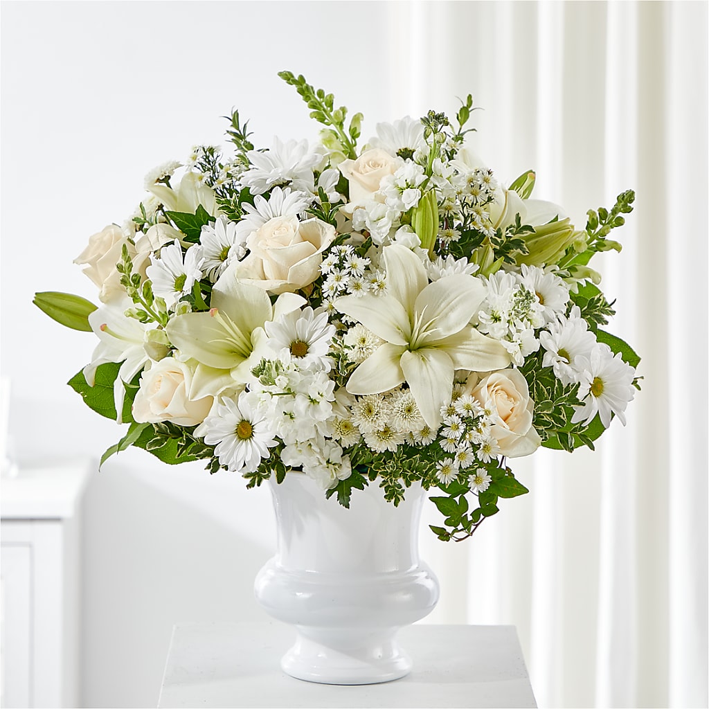 Uplifting Urn Arrangement – Colonial Nursery Garden Center, Ladysmith WI
