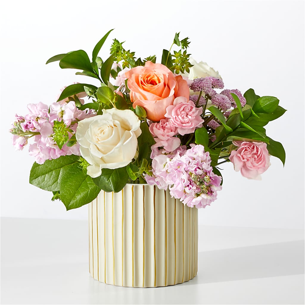 French Market Bouquet with Ivory Vase – Colonial Nursery Garden Center, Ladysmith WI