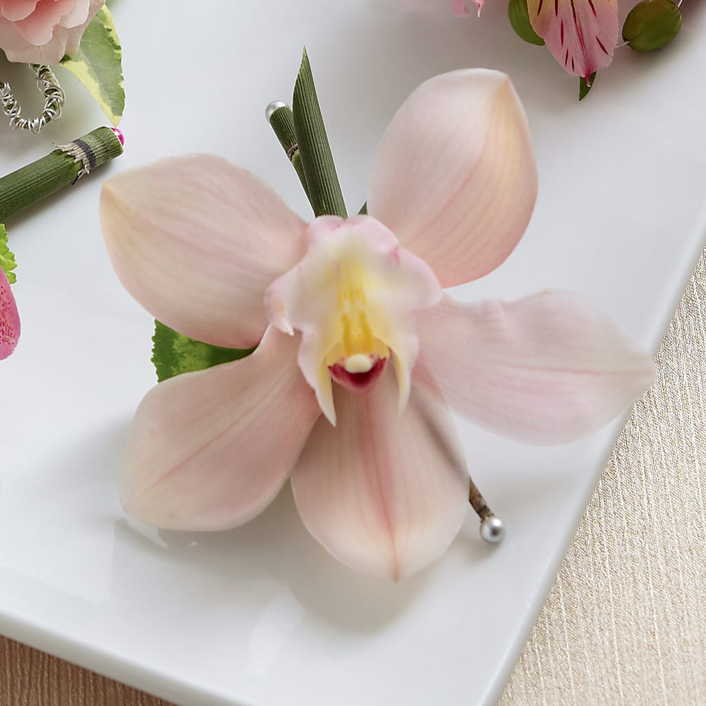 Pink Cymbidium Boutonniere – Colonial Nursery Garden Center, Ladysmith WI