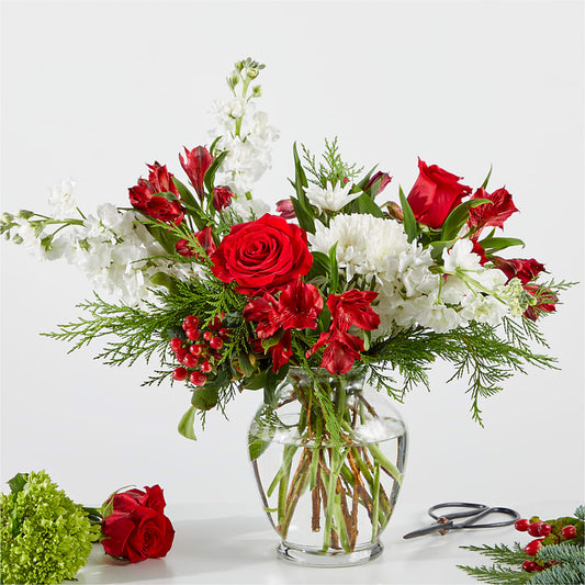 Merry Moment Bouquet – A Florist Original –  Colonial Nursery Garden Center, Ladysmith WI