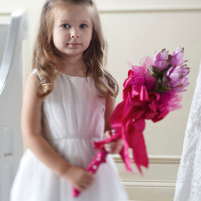 Sparkle Pink Flower Girl Bouquet –  Colonial Nursery Garden Center, Ladysmith WI